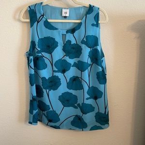 Cabi Poppy sleeveless blue teal style 3268